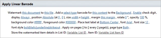SharePoint Designer Workflow - Barcode