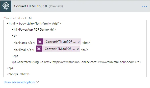 PowerApp-PDF-FlowHTML