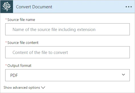 Convert Document Flow Action