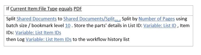 design workflow to split pdf