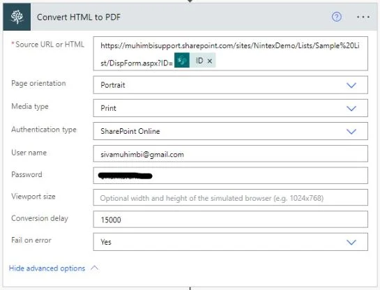 Converting SharePoint pages to PDF