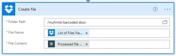 processed file content