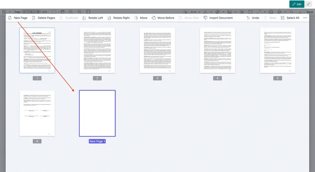 Add blank pages to PDF