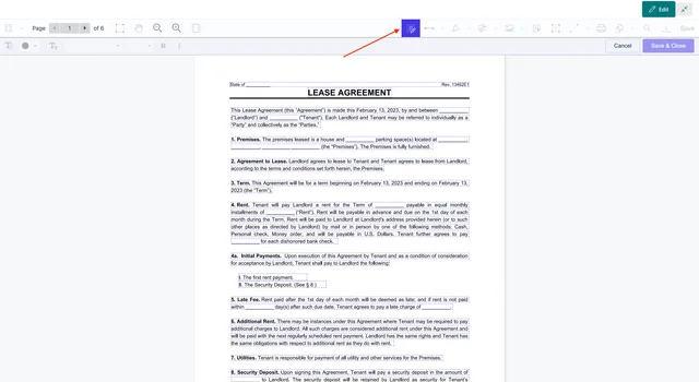 Edit text in PDFs