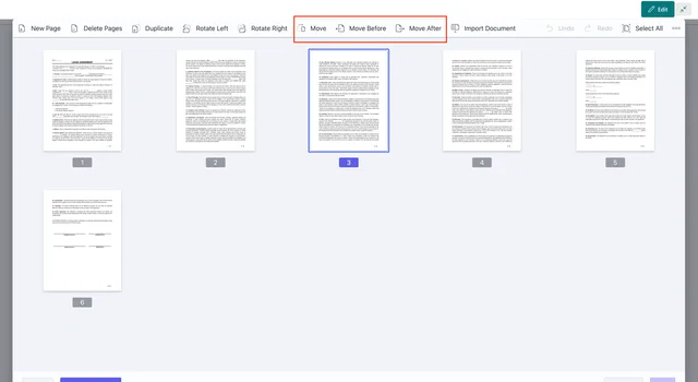 Move PDF pages